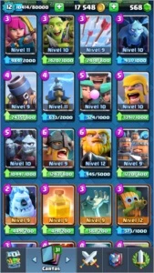 Conta clash royale nível 12 com todas cartas