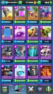 Conta clash royale nível 12 com todas cartas
