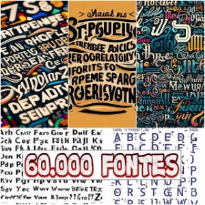 60 Mil Fontes para Design Gráfico 2GB Super Pacotão
