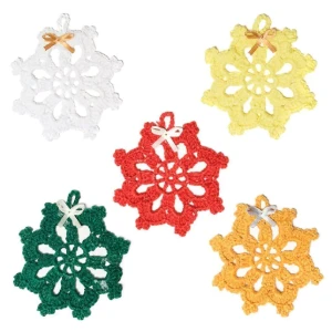 Kit Enfeite estrela de natal em crochê - Artesanato e Personalizados