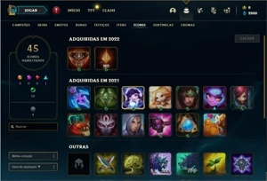 Conta Unranked com 23 Champs e 8 Skins - League of Legends LOL