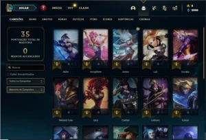 Conta Unranked com 23 Champs e 8 Skins - League of Legends LOL