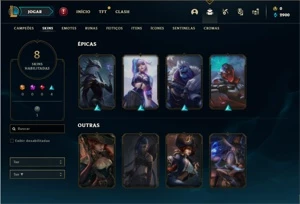 Conta Unranked com 23 Champs e 8 Skins - League of Legends LOL