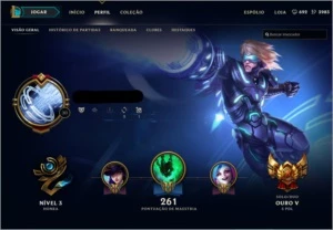 CONTA GOLD 5 116 CHAMPS, 55 SKINS, 11 páginas de runas - League of Legends LOL
