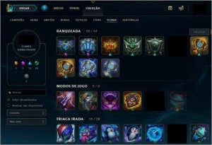Conta Plat 3 - MMR Diamante - 135 Camps - Entrega Imediata - League of Legends LOL