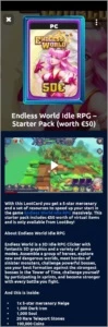 Endless World Idle RPG -  starter pack