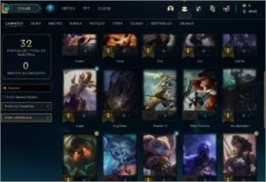 conta league of legends platina 4 LOL