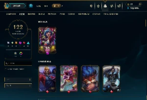Bronze 3 com 135 Champs e 122 Skins +4 Vitoriosas - League of Legends LOL