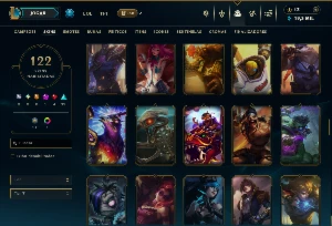 Bronze 3 com 135 Champs e 122 Skins +4 Vitoriosas - League of Legends LOL