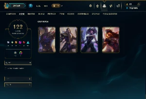 Bronze 3 com 135 Champs e 122 Skins +4 Vitoriosas - League of Legends LOL