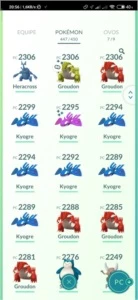 CONTA POKEMON GO LEVEL 34 LENDÁRIOS, SHINYS, RAROS