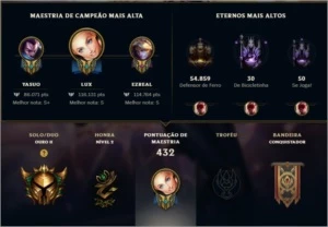 Conta lol lvl 217, OURO 2 - League of Legends