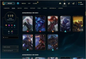 conta de league of legends 119 SKINS LOL