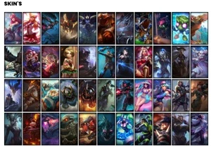 Conta bronze 1 com TODOS os champs e 277 Skins + 3 Prestigio - League of Legends LOL