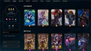 CONTA LOL 444 SKINS (S11 PLAT 1) 2950R$ GASTOS - League of Legends