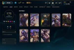 Prata 3 com TODOS os Champs e 175 Skins+1 Rara ( Nivel 798 ) - League of Legends LOL