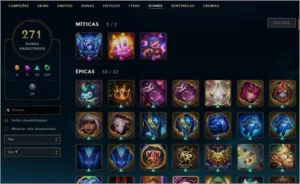 Conta League of Legends 969 Skins LOL