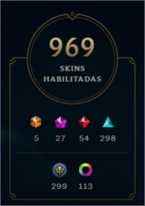 Conta League of Legends 969 Skins LOL