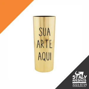 Long Drink Metalizado Dourado - Artesanato e Personalizados