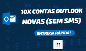 10X CONTAS EMAIL OUTLOOK/HOTMAIL NOVO (SEM SMS) - Outros