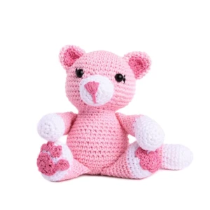 Mini Gatinha Miau em Amigurumi - Artesanato e Personalizados