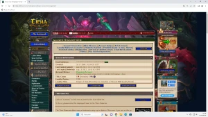 Vendo Acc Tibia 50% Loyalt - Carta Rk Lacrada -