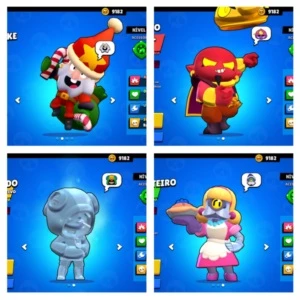 Conta c/todos brawl's nivel max com muitas skins exclusivas - Brawl Stars