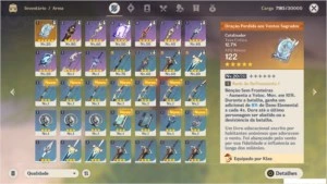AR 40 Diluc e Klee + Catalisador 5 estrelas, Stamina full - Genshin Impact