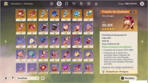 AR 40 Diluc e Klee + Catalisador 5 estrelas, Stamina full - Genshin Impact