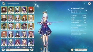 CONTA GENSHIN Ar58 - Ayaka e Ayato + Armas - 24 itens 5* - Genshin Impact