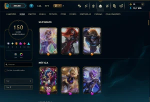 Ouro 3 com TODOS os Champs e 150 Skins ( JG / ADC ) - League of Legends LOL