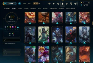 Ouro 3 com TODOS os Champs e 150 Skins ( JG / ADC ) - League of Legends LOL