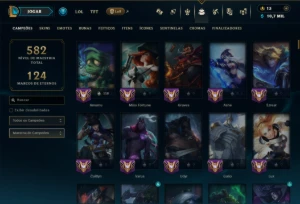 Ouro 3 com TODOS os Champs e 150 Skins ( JG / ADC ) - League of Legends LOL