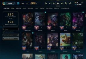 Ouro 3 com TODOS os Champs e 150 Skins ( JG / ADC ) - League of Legends LOL