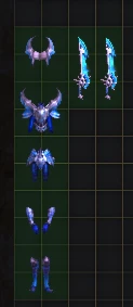 Blue Short Sword + Blue Skt Sl Megamu - Naruto Online