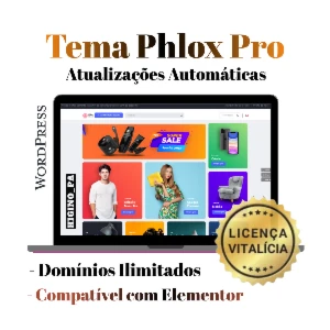 Tema WordPress Phlox Pro + Atualizações