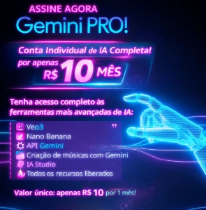 Contas Gemini PRO por 1 mês - Premium