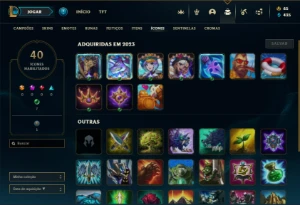 Unranked com 25 Champs e 3 Skins + 600 RP - League of Legends LOL