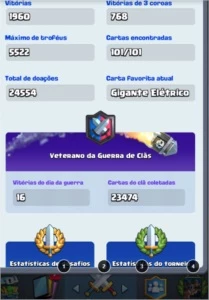 Conta de clash royale com todas as cartas barata