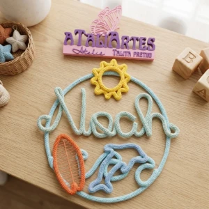 Porta Maternidade Praia/Mar em Tricotin - Artesanato e Personalizados