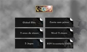 CSGO Prime, Global Elite, 2 anos Steam - Counter Strike