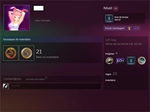 Steam Level 10, 20 jogos, Moeda Fogo Selvagem e 5 anos - Counter Strike CS