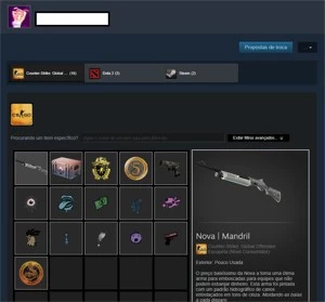 Steam Level 10, 20 jogos, Moeda Fogo Selvagem e 5 anos - Counter Strike CS