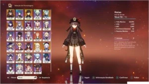 conta de genshin impact ar 55 com 6  5⭐ e 21  4⭐