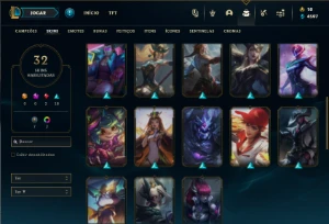 Esmeralda 3 com 85 Champs e 32 Skins - League of Legends LOL