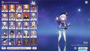 CONTA COMPLETA!!! Com Qiqi, Diluc, Albedo, Keqing, Yoimiya, - Genshin Impact