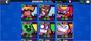 CONTA BRAWL STARS 37K TROFÉUS 50/52 BRAWLERS