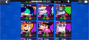 CONTA BRAWL STARS 37K TROFÉUS 50/52 BRAWLERS