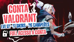 CONTA VALORANT: Level 82 | 17 SKINS | 26 agentes