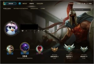 conta league of legends prata 1 LOL